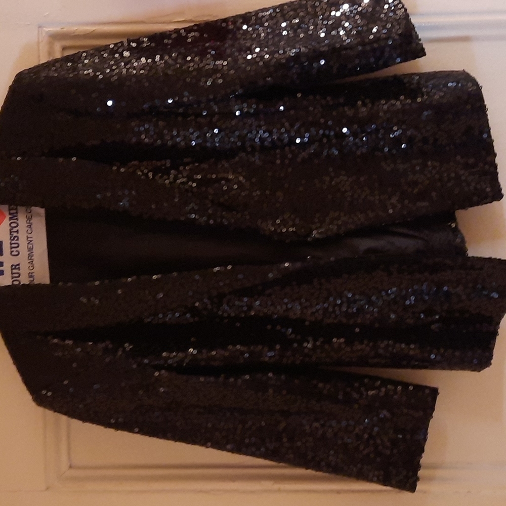 Black sequin jacket size 8
